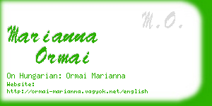 marianna ormai business card